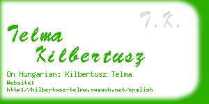 telma kilbertusz business card